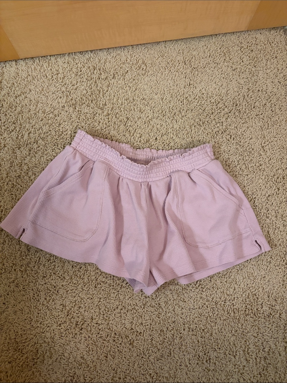 Aeropostale Light Pink Ruffle-Waist Athletic Shorts